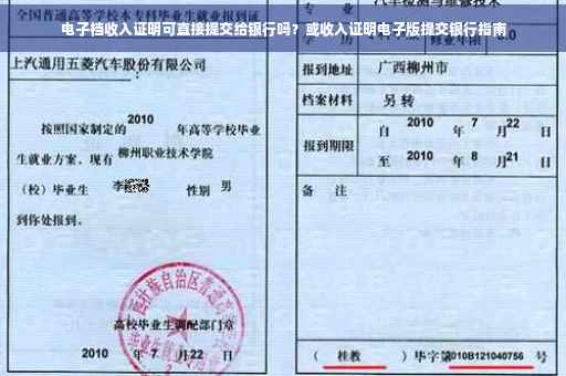 电子档收入证明可直接提交给银行吗？或收入证明电子版提交银行指南
