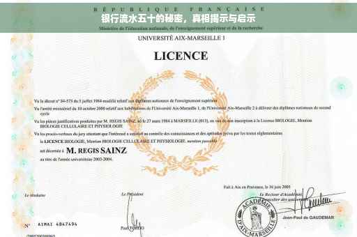 银行流水五十的秘密，真相揭示与启示