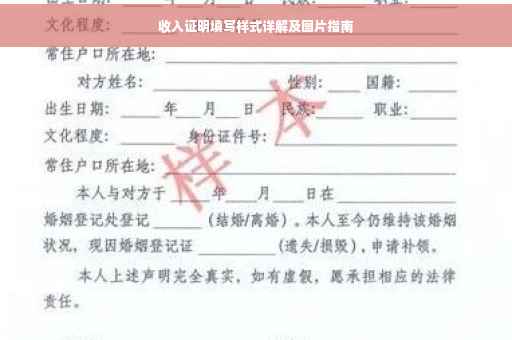 收入证明填写样式详解及图片指南