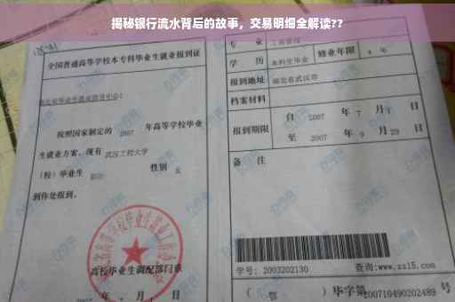 揭秘银行流水背后的故事，交易明细全解读??