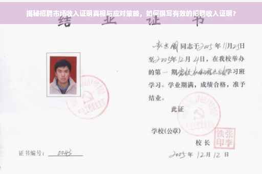 揭秘招聘市场收入证明真相与应对策略，如何撰写有效的招聘收入证明？