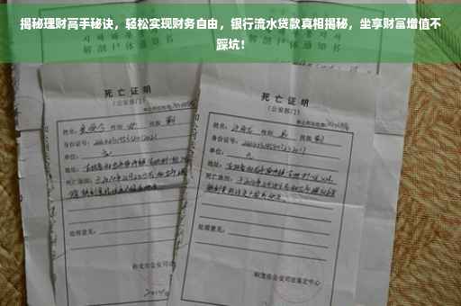 揭秘理财高手秘诀，轻松实现财务自由，银行流水贷款真相揭秘，坐享财富增值不踩坑！