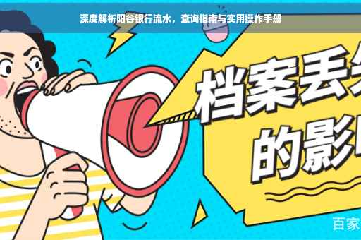 深度解析阳谷银行流水，查询指南与实用操作手册