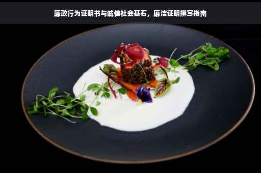 廉政行为证明书与诚信社会基石，廉洁证明撰写指南