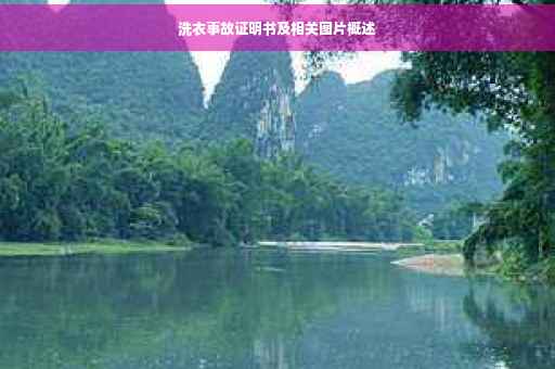 洗衣事故证明书及相关图片概述