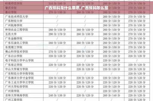 广西预科是什么意思,广西预科怎么报