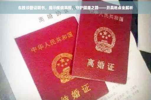 东胜诊断证明书，揭示疾病真相，守护健康之路——开具地点全解析