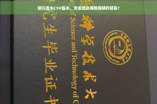 银行流水CSV版本，资金流动真相揭秘的钥匙?