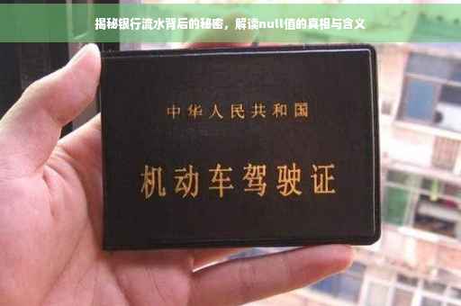 揭秘银行流水背后的秘密，解读null值的真相与含义
