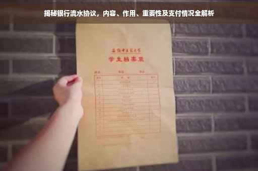 揭秘银行流水协议，内容、作用、重要性及支付情况全解析