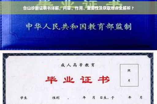 台山诊断证明书详解，内容、作用、重要性及获取地点全解析 ?