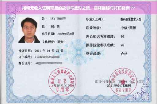 揭秘无收入证明背后的故事与应对之策，真相揭秘与打印指南 ??