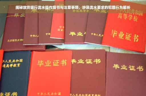 揭秘放贷银行流水操作细节与注意事项，涉及流水要求的犯罪行为解析