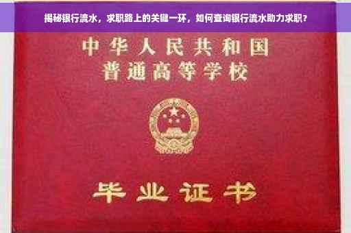 揭秘银行流水，求职路上的关键一环，如何查询银行流水助力求职？
