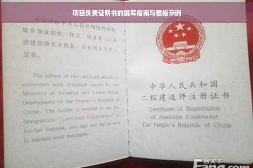 项目负责证明书的撰写指南与模板示例