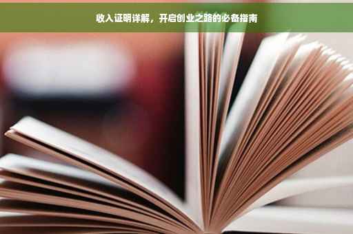收入证明详解，开启创业之路的必备指南
