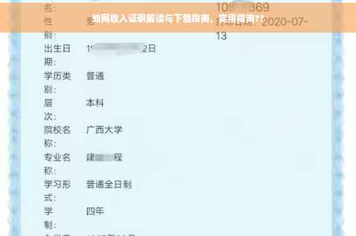 知网收入证明解读与下载指南，实用指南??