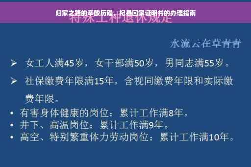 归家之路的辛酸历程，杞县回家证明书的办理指南
