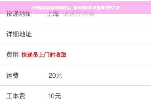 小饭桌证件背后的故事，揭示背后的温情与责任之路