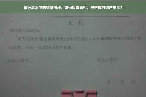银行流水中的猫腻揭秘，如何探查真相，守护你的财产安全？