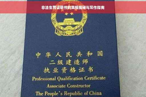 非法生育证明书的真相揭秘与写作指南