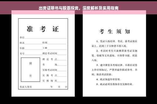 出资证明书与股票投资，深度解析及实用指南