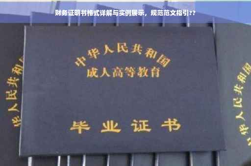 财务证明书格式详解与实例展示，规范范文指引??
