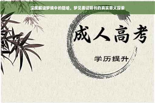 深度解读梦境中的隐喻，梦见要证明书的真实意义探索