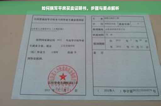 如何撰写平房买卖证明书，步骤与要点解析