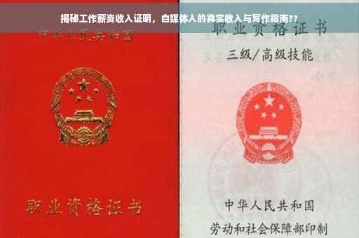 揭秘工作薪资收入证明，自媒体人的真实收入与写作指南??