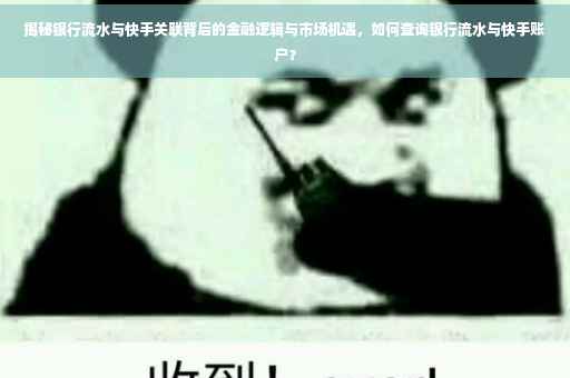 揭秘银行流水与快手关联背后的金融逻辑与市场机遇，如何查询银行流水与快手账户？