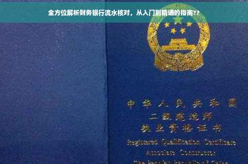 全方位解析财务银行流水核对，从入门到精通的指南??