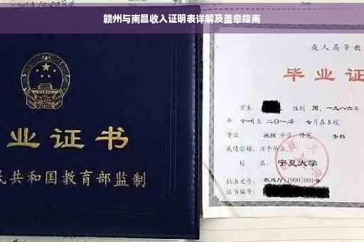 赣州与南昌收入证明表详解及盖章指南