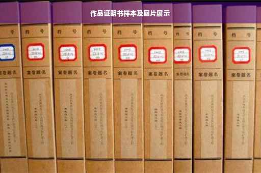 作品证明书样本及图片展示
