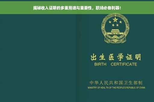 揭秘收入证明的多重用途与重要性，职场必备利器！