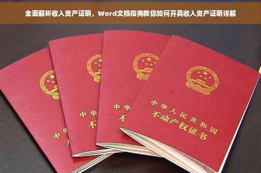 全面解析收入资产证明，Word文档指南教你如何开具收入资产证明详解