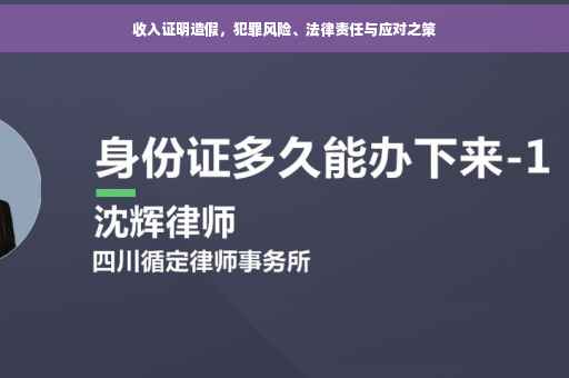 收入证明造假，犯罪风险、法律责任与应对之策