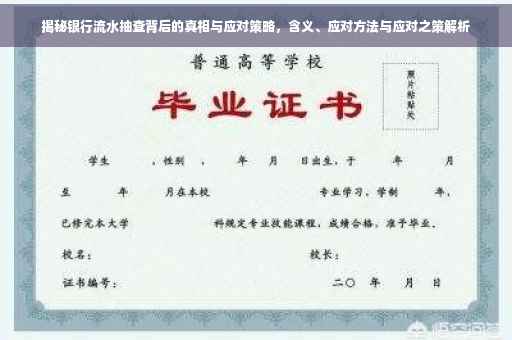 揭秘银行流水抽查背后的真相与应对策略，含义、应对方法与应对之策解析