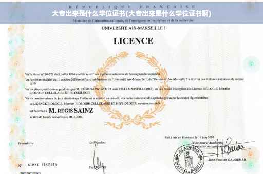 大专出来是什么学位证书(大专出来是什么学位证书啊)