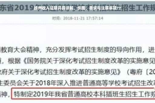 徐州收入证明开具详解，步骤、要求与注意事项??