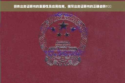 劳务出资证明书的重要性及应用指南，撰写出资证明书的正确姿势?⚡️