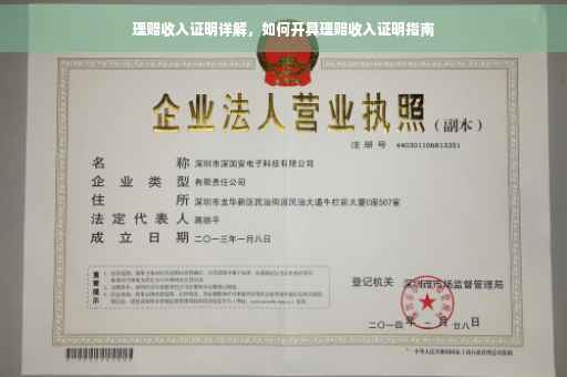 理赔收入证明详解，如何开具理赔收入证明指南