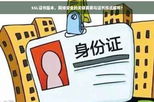 SSL证书版本，网络安全的关键要素与证书格式解析?