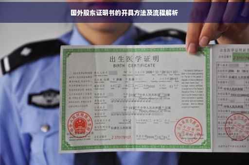 国外股东证明书的开具方法及流程解析