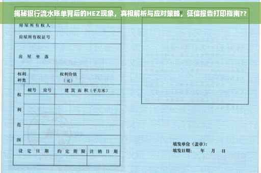 揭秘银行流水账单背后的HEZ现象，真相解析与应对策略，征信报告打印指南??