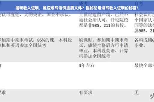 揭秘收入证明，谁应填写这份重要文件？揭秘给谁填写收入证明的秘密！