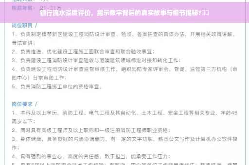 银行流水深度评价，揭示数字背后的真实故事与细节揭秘?⚡️