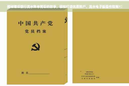 揭秘建设银行流水账单背后的故事，轻松打造优质账户，流水电子版操作指南?✨