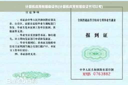 计算机应用有哪些证书(计算机应用有哪些证书可以考)