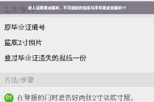 收入证明要点解析，不可或缺的信息与手写要求全解析??